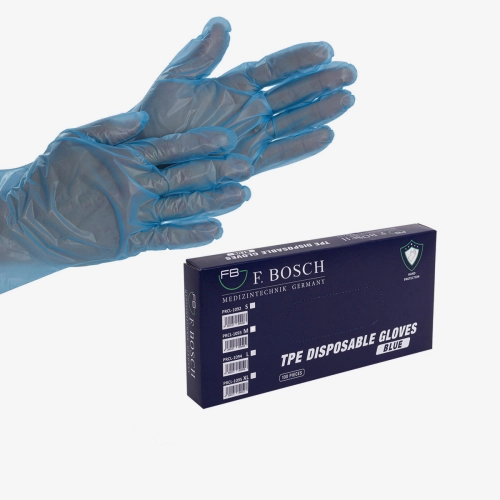 F. Bosch, TPE disposables gloves, blue 